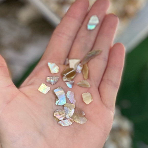 BULK Real Mother of Pearl & Abalone PCs crafting jewelry inlays beads mosaics… - Picture 14 of 16